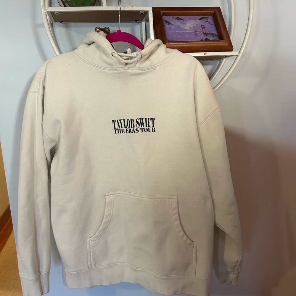 Taylor Swift Eras Tour Women’s Large L Cream Hooded Sweatshirt